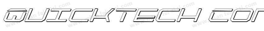 QuickTech Condensed Italic字体转换